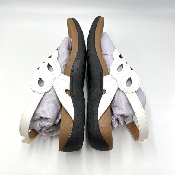 8W 8 WIDE WIDTH Rockport Womens Ridge Sling White Summer Sandals Shoes - Picture 8 of 12